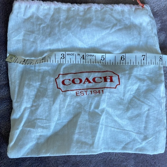Coach White Dust Bag with Red Logo - Picture 2 of 3